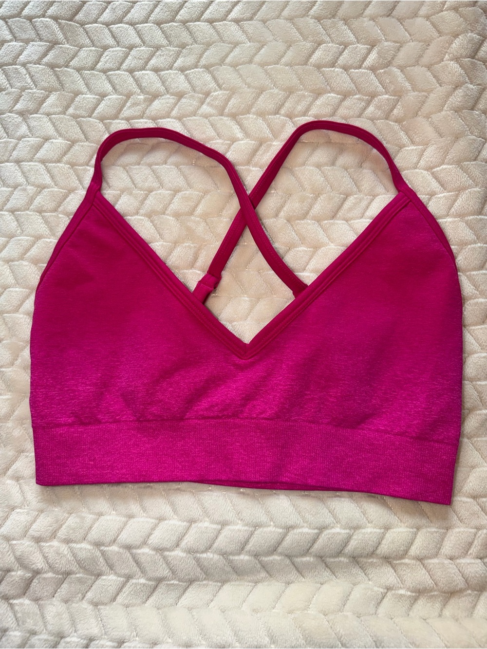 Buffbunny Collection Strappy Sports Bra Hot Pink Size X-Small